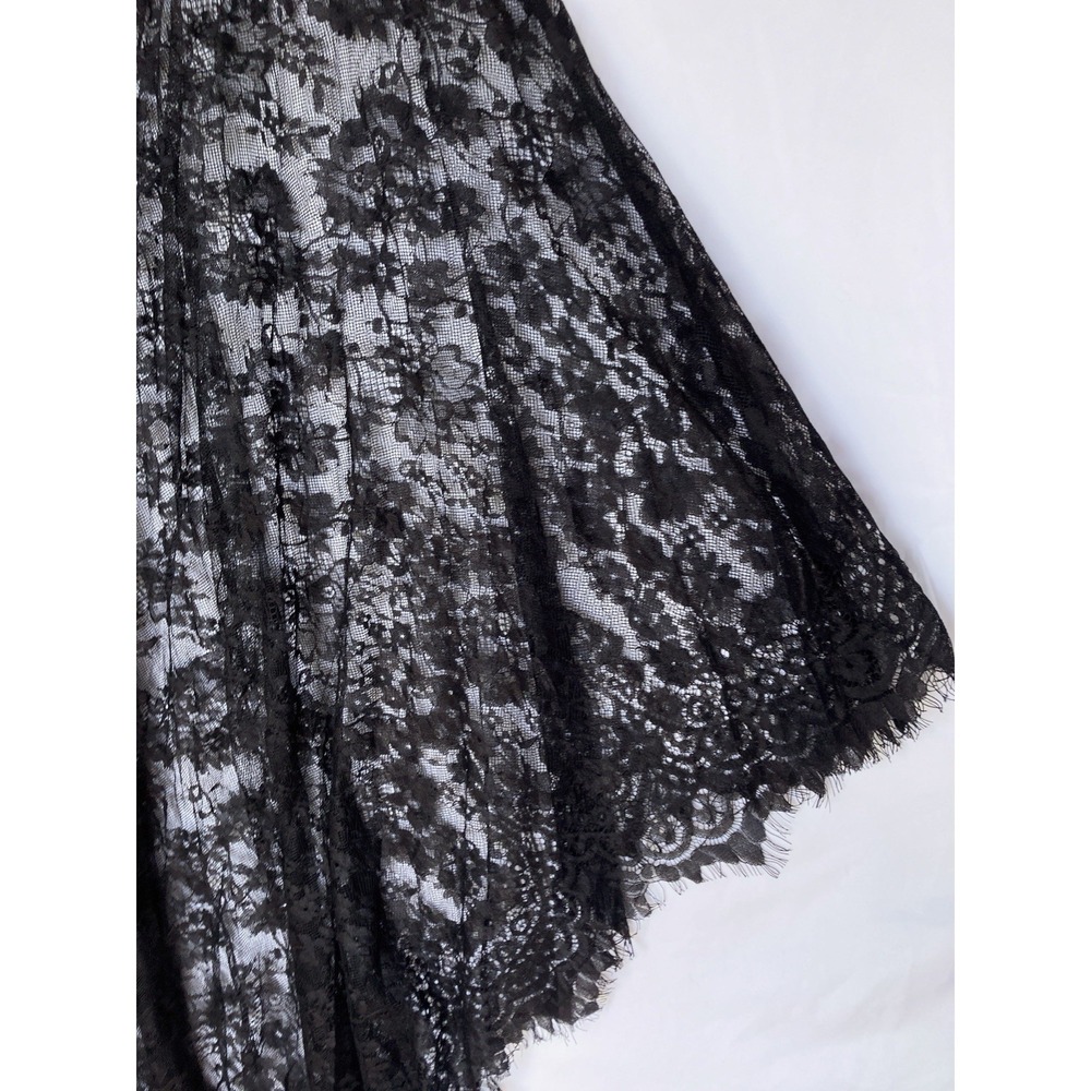 Sheer Lace Maxi Cloak Cape Whimsigoth Goth Emo Flowy Kimono Womens OS Black - Picture 3 of 12